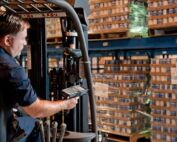 Warehouse Barcode Scanning on Forklift