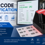 Axicon barcode verifier performing ISO barcode verification and grading on Data Matrix and 1D barcode labels for barcode quality compliance