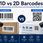 1D vs 2D barcodes comparison showing differences in barcode types and scanning technology